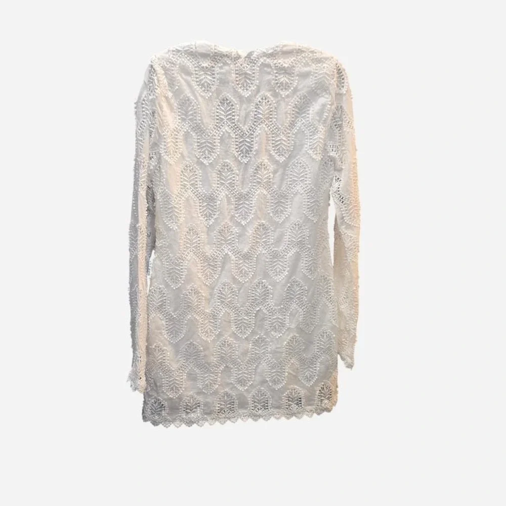 SMALL WHITE LACEY LONG SLEEVED BOHO‎ COUNTRY DRESS